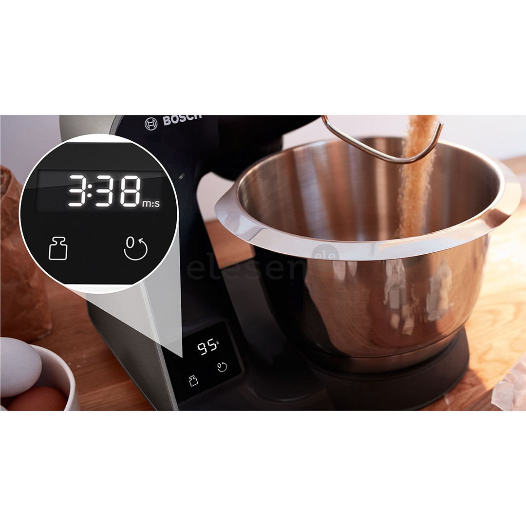 Bosch MUM5, Series 4, 1000 W, tamsios sidabro spalvos - Virtuvinis kombainas