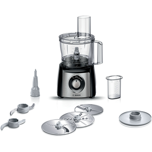 Bosch MultiTalent 3, juodas/nerūdijančio plieno - Virtuvinis kombainas MCM3421M