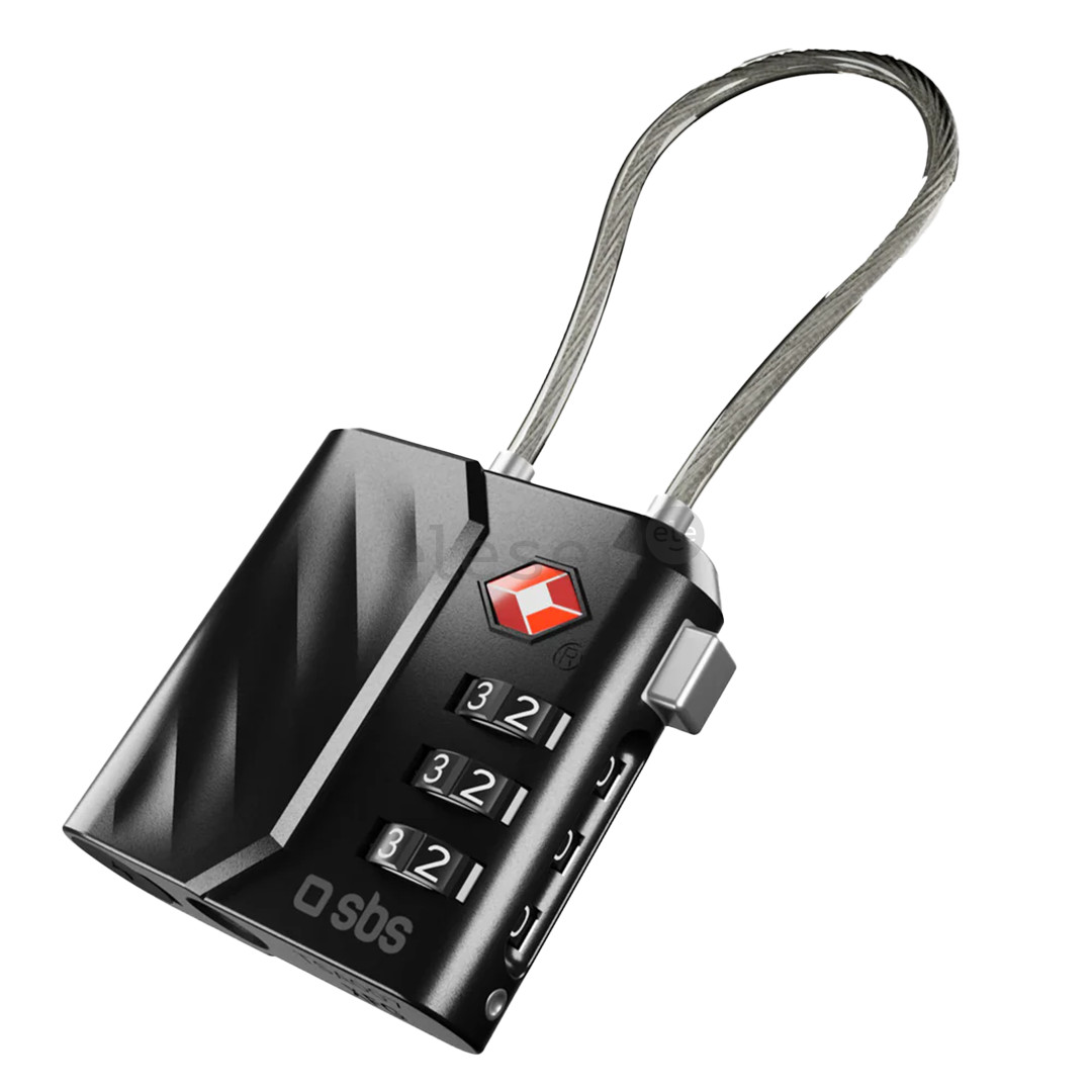 SBS FindMy lock for luggage, черный - Локализатор