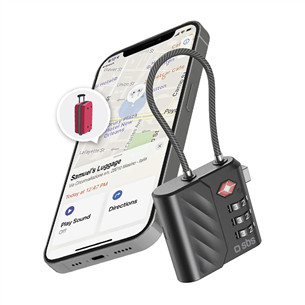 SBS FindMy lock for luggage, черный - Локализатор