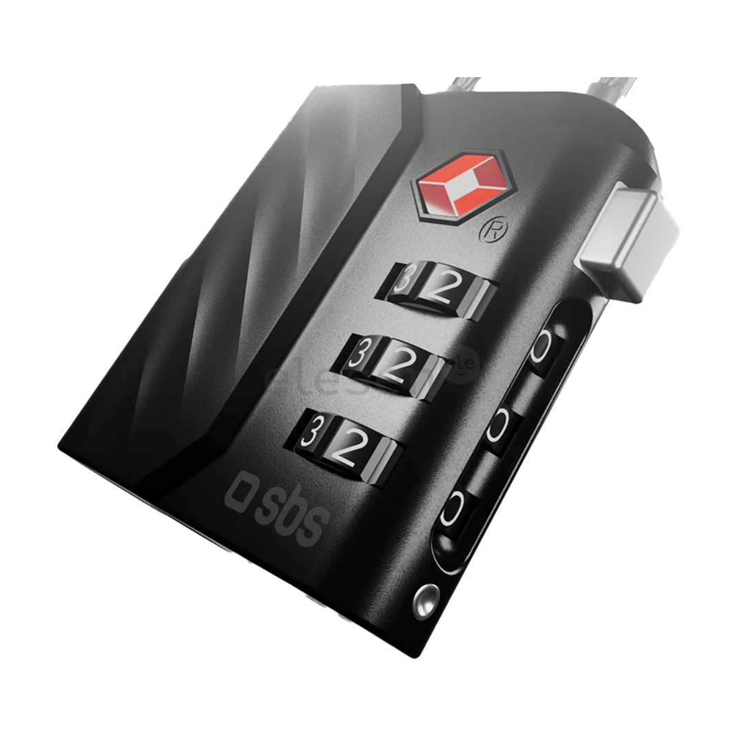 SBS FindMy lock for luggage, черный - Локализатор