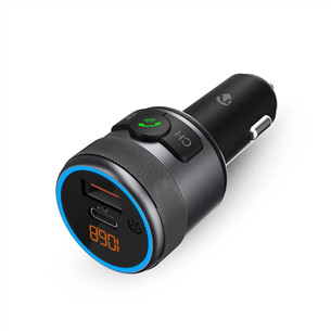 Nedis Car FM Transmitter, juodas - FM siųstuvas CATR3024BK