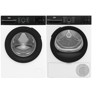 Beko, 9 кг + 9 кг - Стиральная машина + сушильная машина BM3WFSU39413+BM3T392