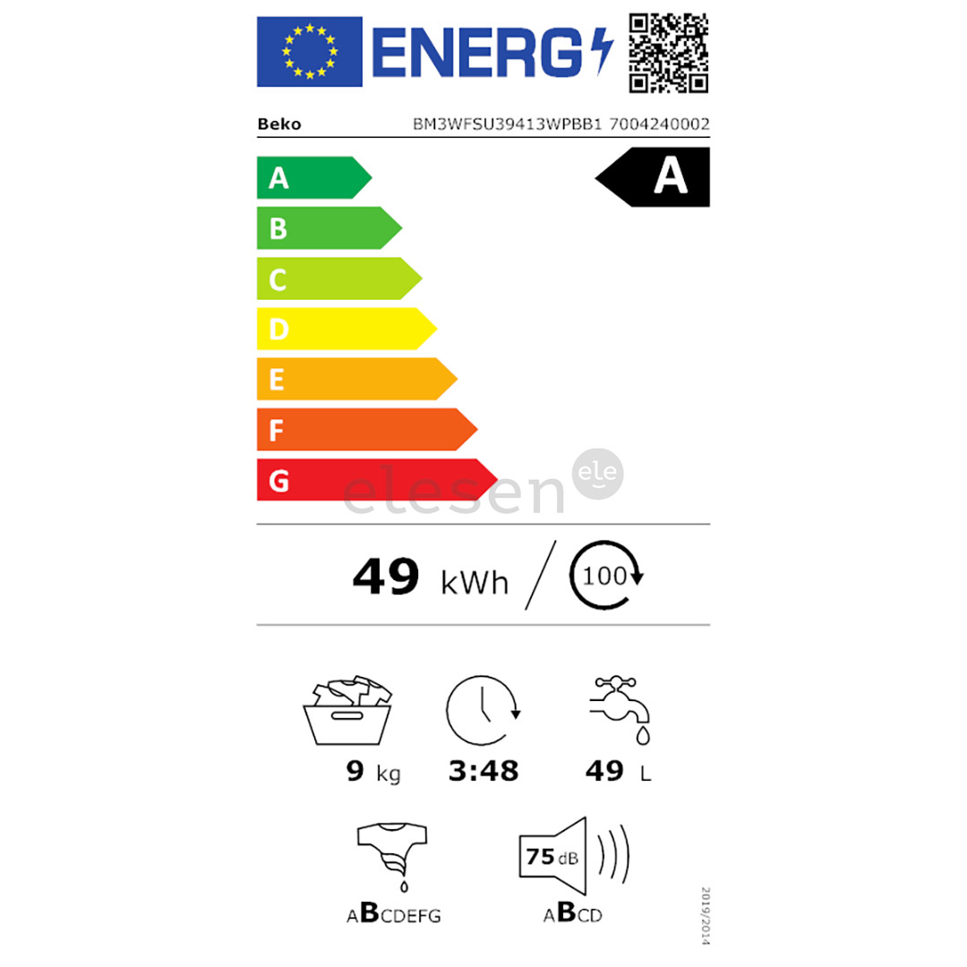 Beko, 9 kg + 9 kg - Skalbimo mašina su džiovykle