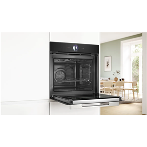 Bosch Series 8, 71 L, pirolizė, juoda - Įmontuojama orkaitė