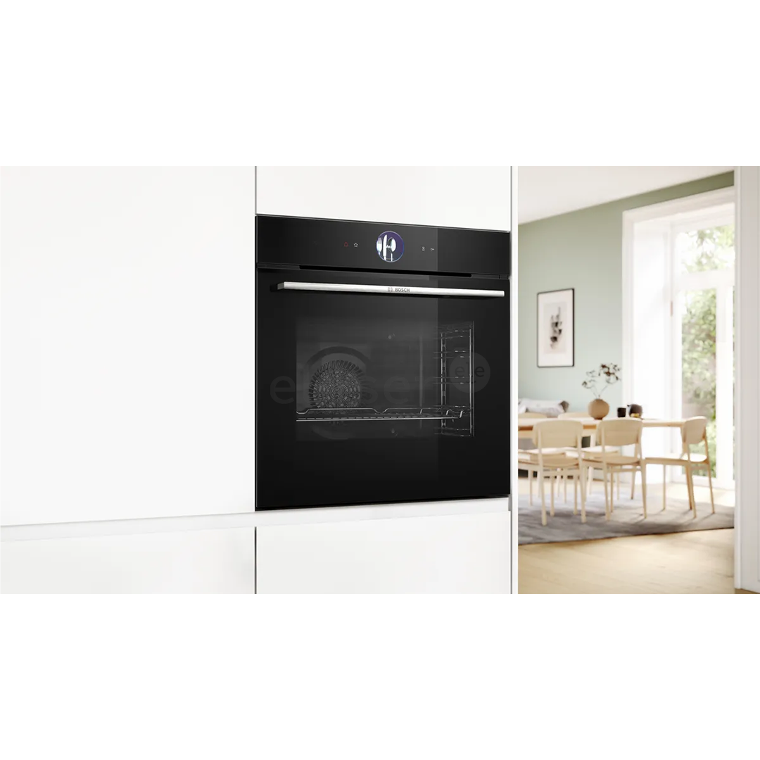 Bosch Series 8, 71 L, pirolizė, juoda - Įmontuojama orkaitė