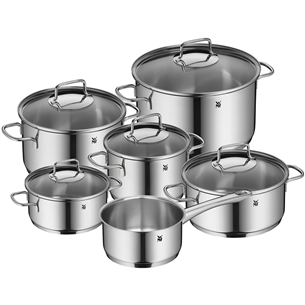 WMF Astoria, 6-piece set, stainless steel - Pots set + lids 07.8016.6040