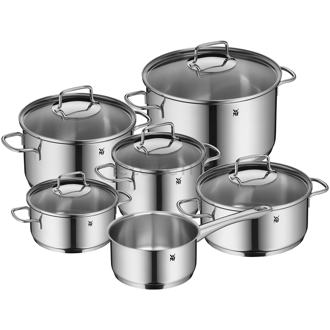 WMF Astoria, 6-piece set, stainless steel - Pots set + lids