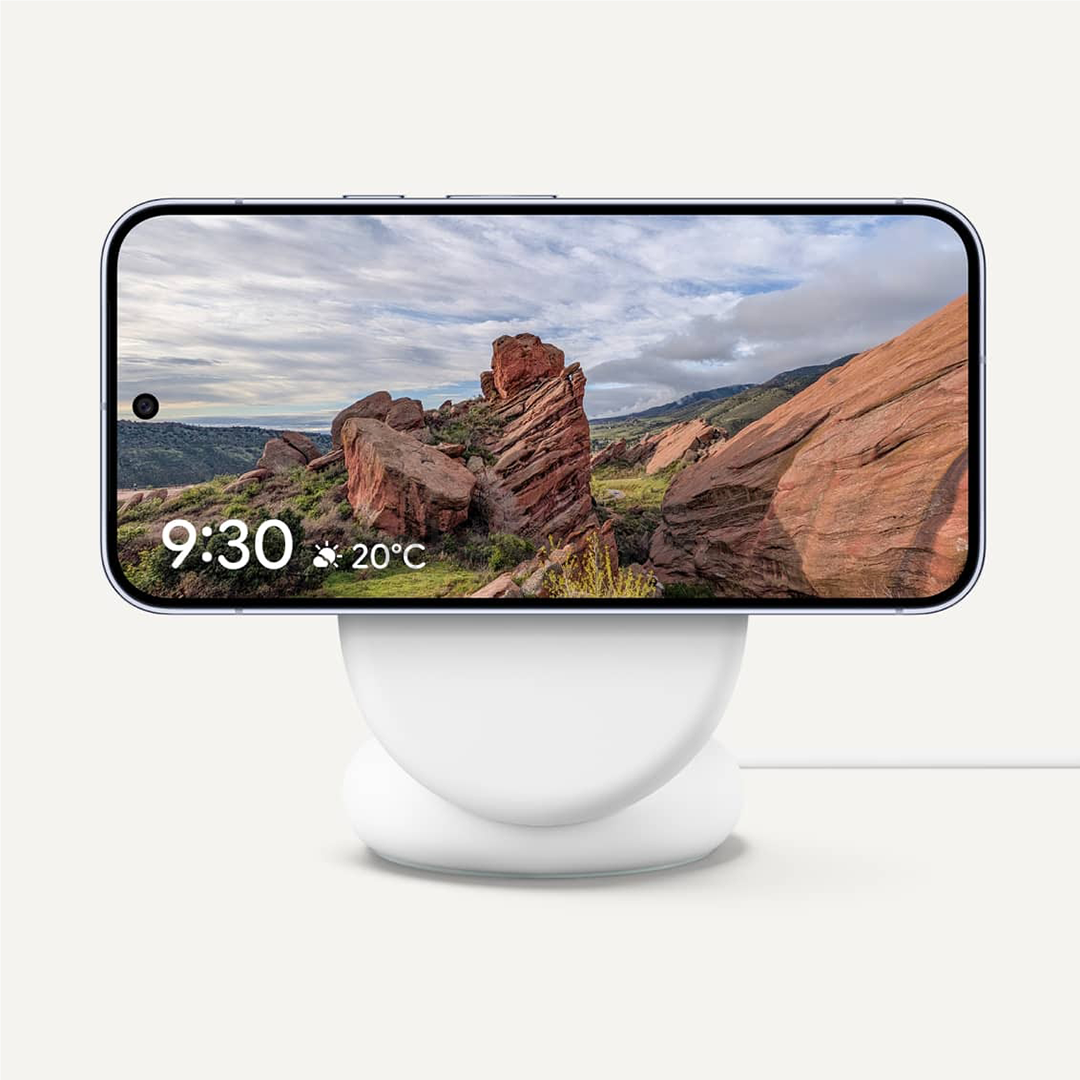 Google Pixel Pixelsnap Charger with Stand, Qi2, šviesiai mėlynas/baltas - Belaidis įkroviklis