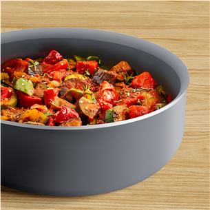 Tefal Halo, 24 cm, pilka - Keptuvė su dangčiu