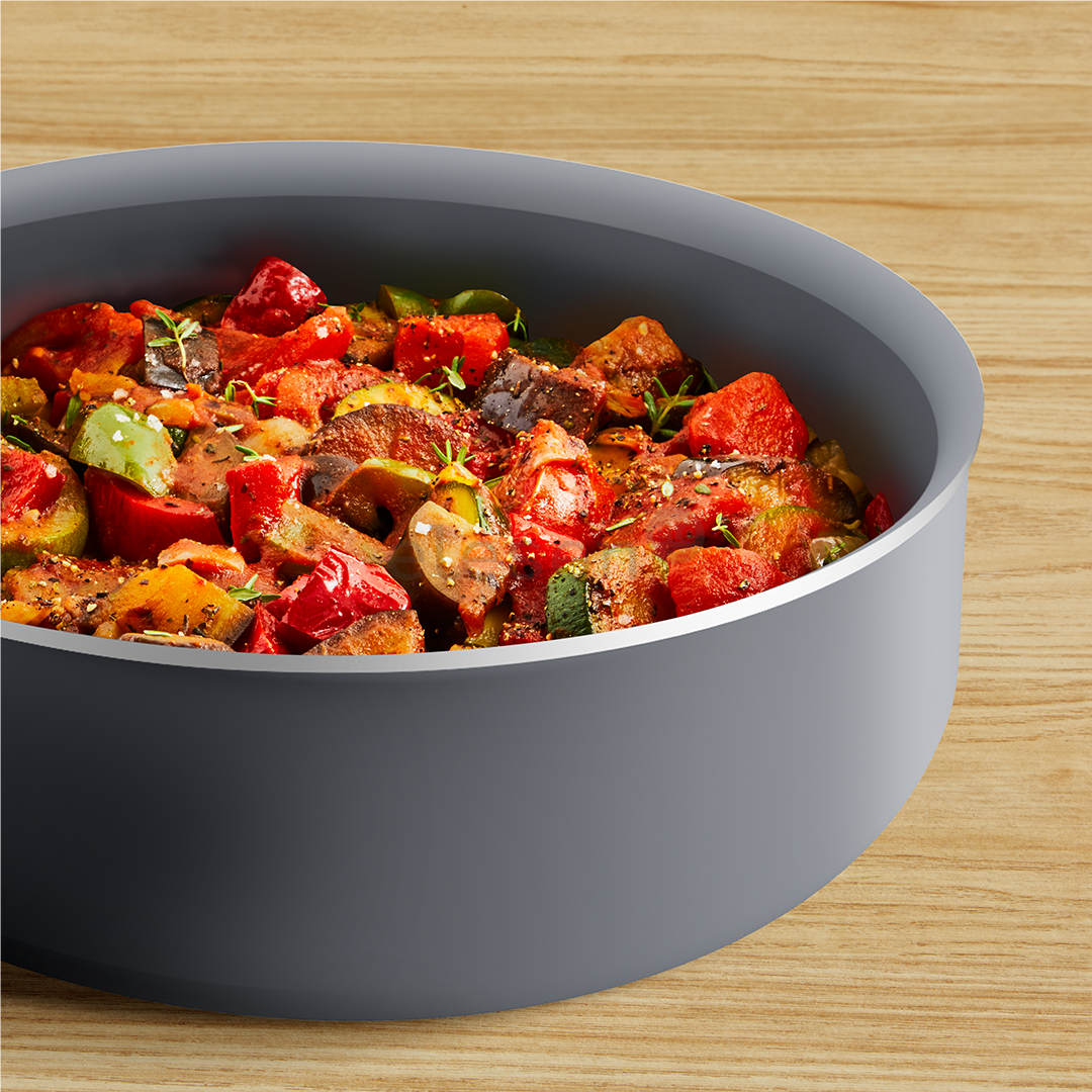 Tefal Halo, 24 cm, pilka - Keptuvė su dangčiu