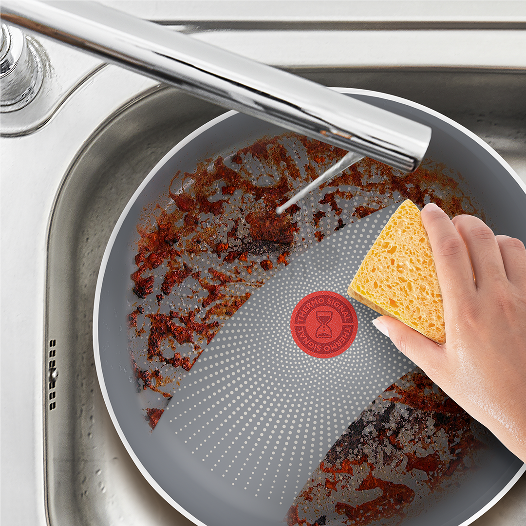 Tefal Halo, 24 cm, pilka - Keptuvė su dangčiu