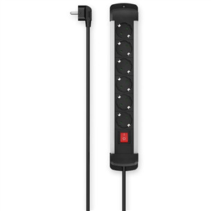 Hama Power Strip, 6-way, 1,5 m, black - Power Strip 00223103