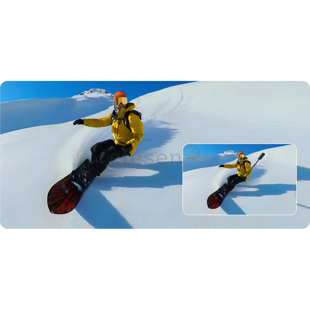 Insta360 85cm Invisible Selfie Stick, juodas - Kameros laikiklis