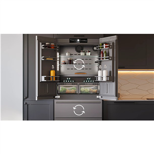 Liebherr BioFresh NoFrost, 522 L, aukštis 203 cm, nerūdijančio plieno - Šaldytuvas