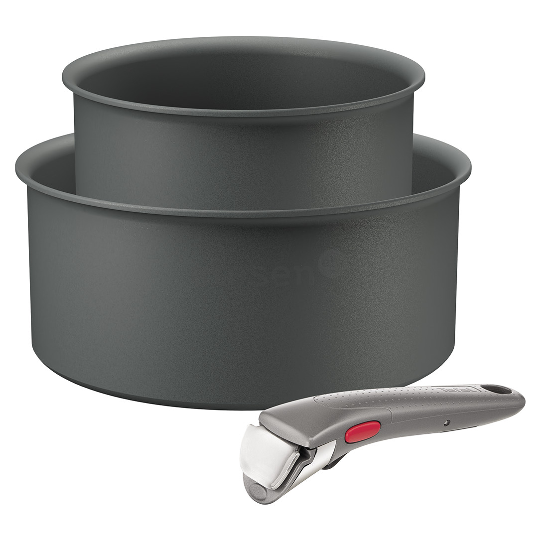 Tefal Ingenio Halo, 16/20 см, 3 предмета, серый - Комплект кастрюль + съемная ручка