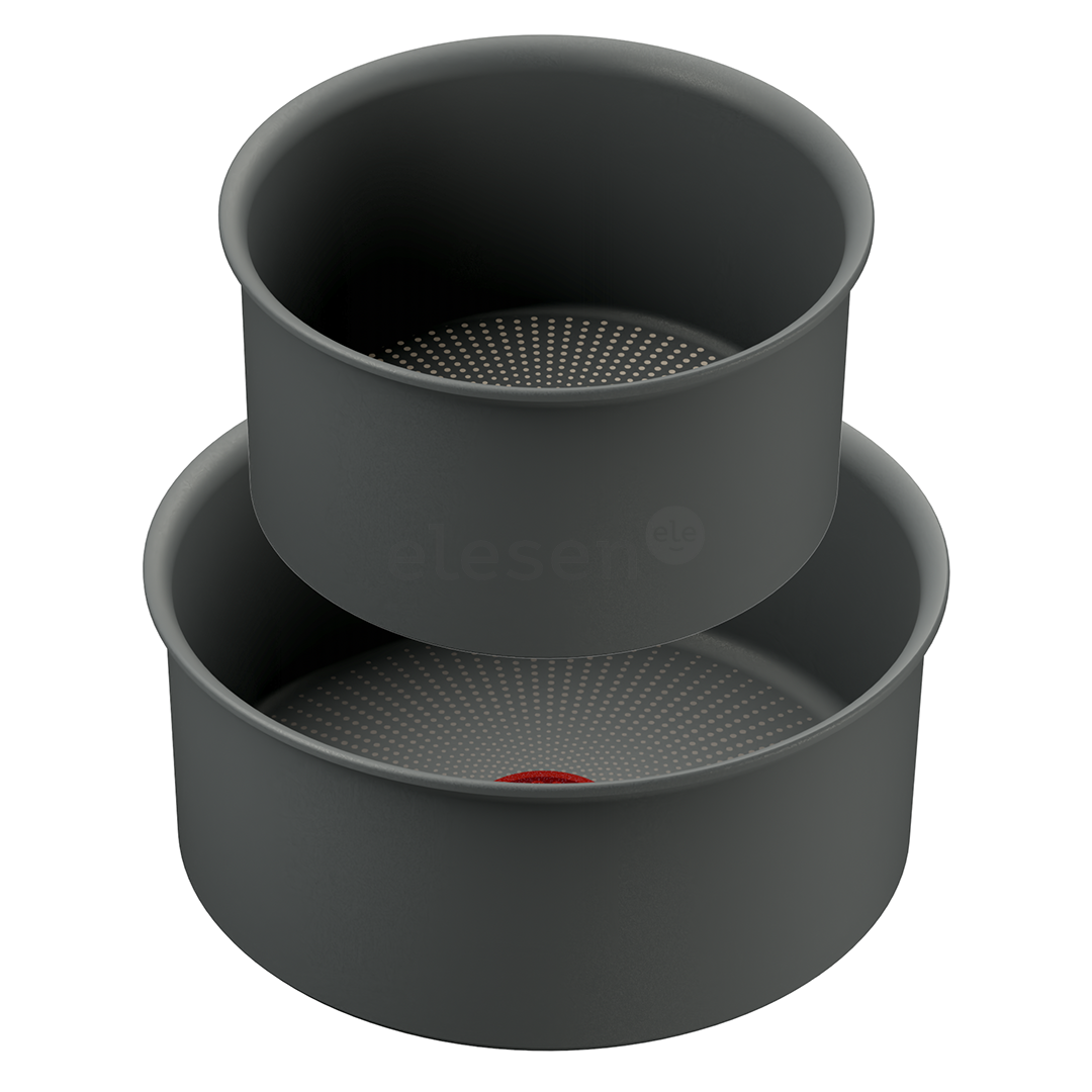 Tefal Ingenio Halo, 16/20 cm, 3 dalių, pilkas - Puodų rinkinys + nuimama rankena