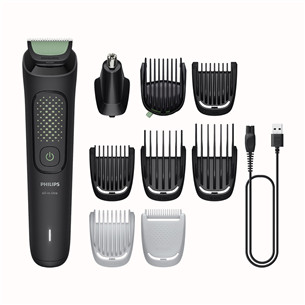 Philips All-in-One Trimmer 3000 Series, 9 viename, juoda - Plaukų kirpimo mašinėlė MG3946/15