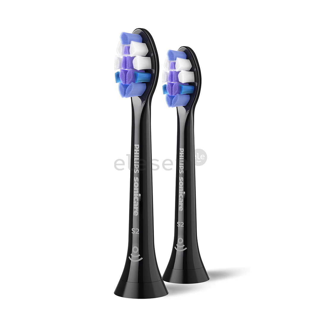 Philips Sonicare Sensitive, 2 vnt., juodi - Dantų šepetėlių antgaliai