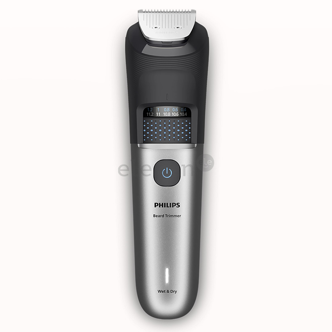 Philips Beard Trimmer 7000, juoda/pilka - Barzdos kirpimo mašinėlė