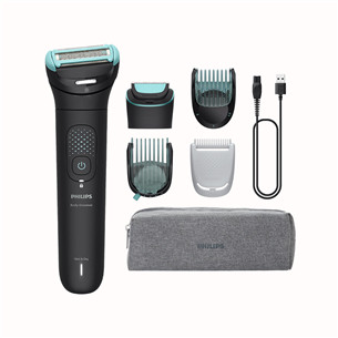 Philips Body Groomer Series 7000, juoda - Kūno plaukų kirpimo mašinėlė BG7470/15