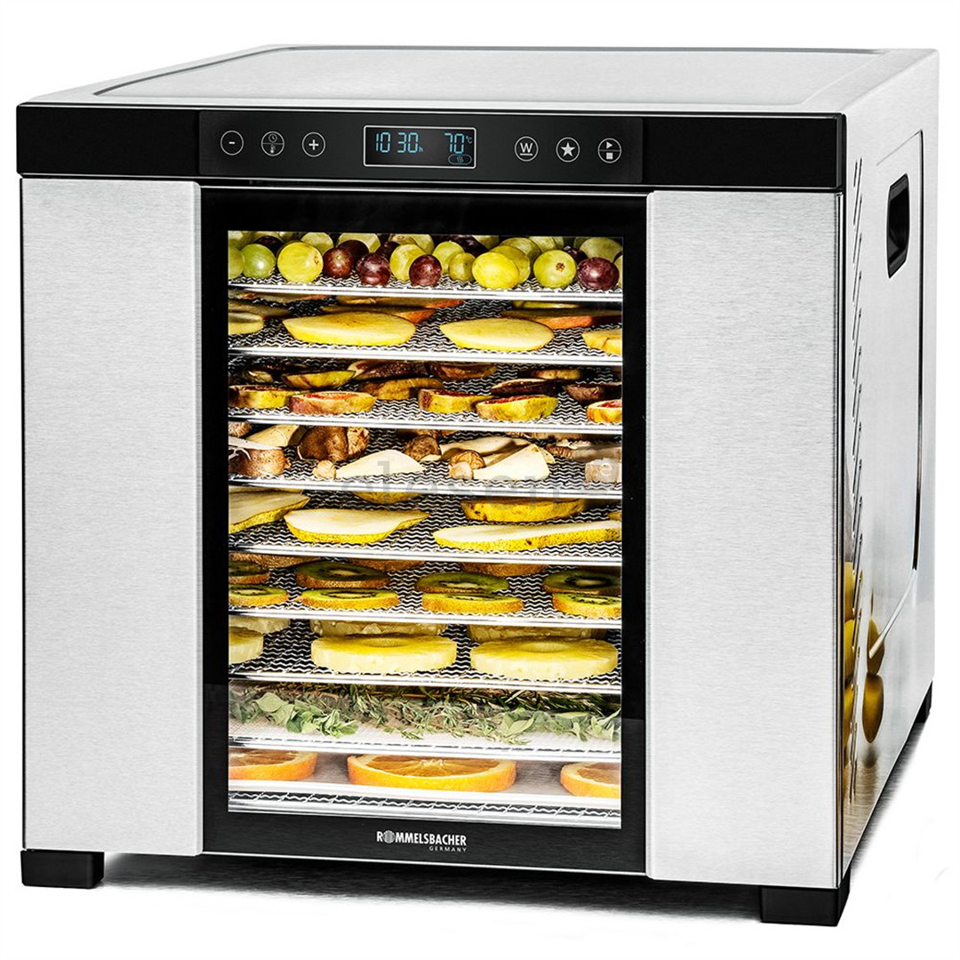 Rommelsbacher, 1000 Вт, нерж. сталь/черный - Сушилка для продуктов