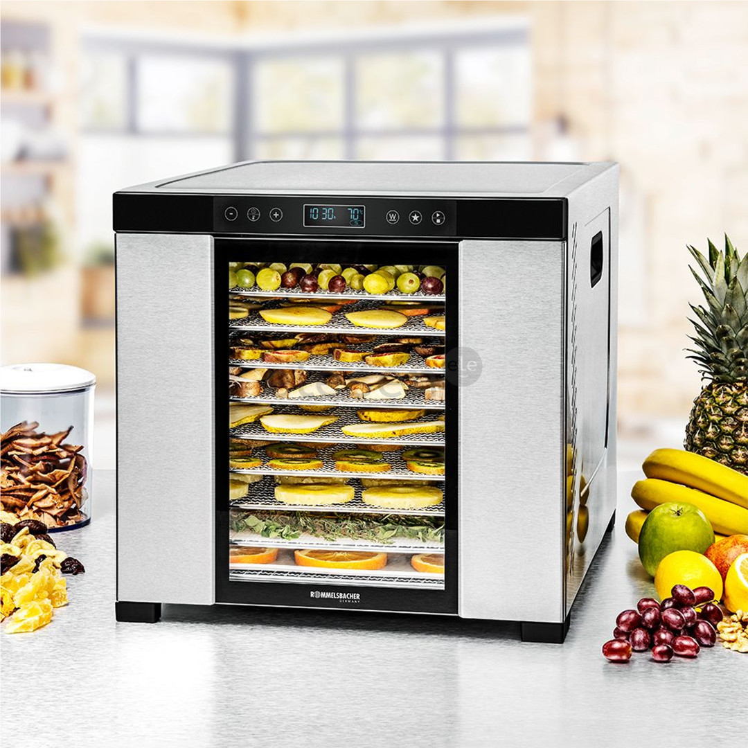 Rommelsbacher, 1000 Вт, нерж. сталь/черный - Сушилка для продуктов