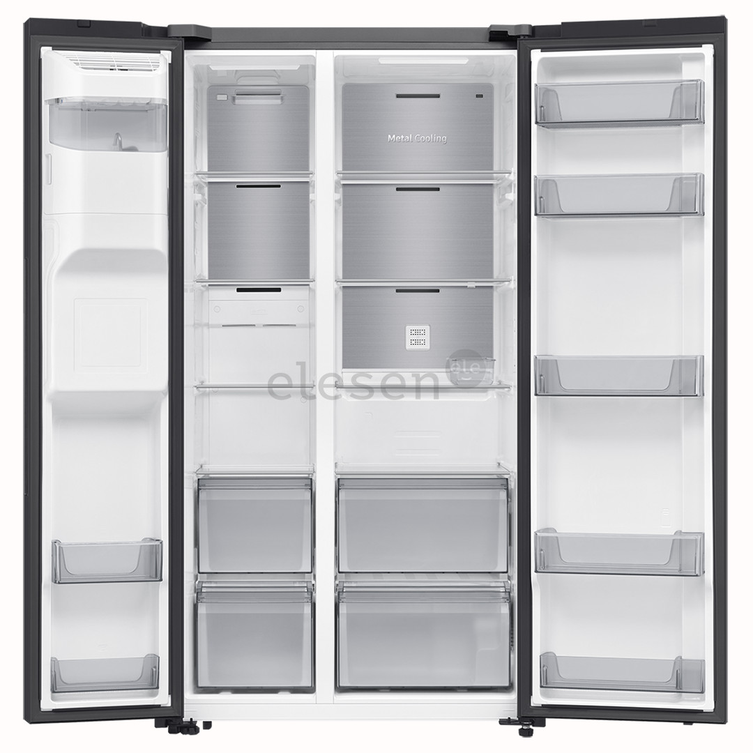 Samsung, NoFrost, 635 L, aukštis 179 cm, juodas - SBS Šaldytuvas