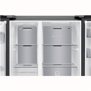 Samsung, NoFrost, 635 L, aukštis 179 cm, juodas - SBS Šaldytuvas