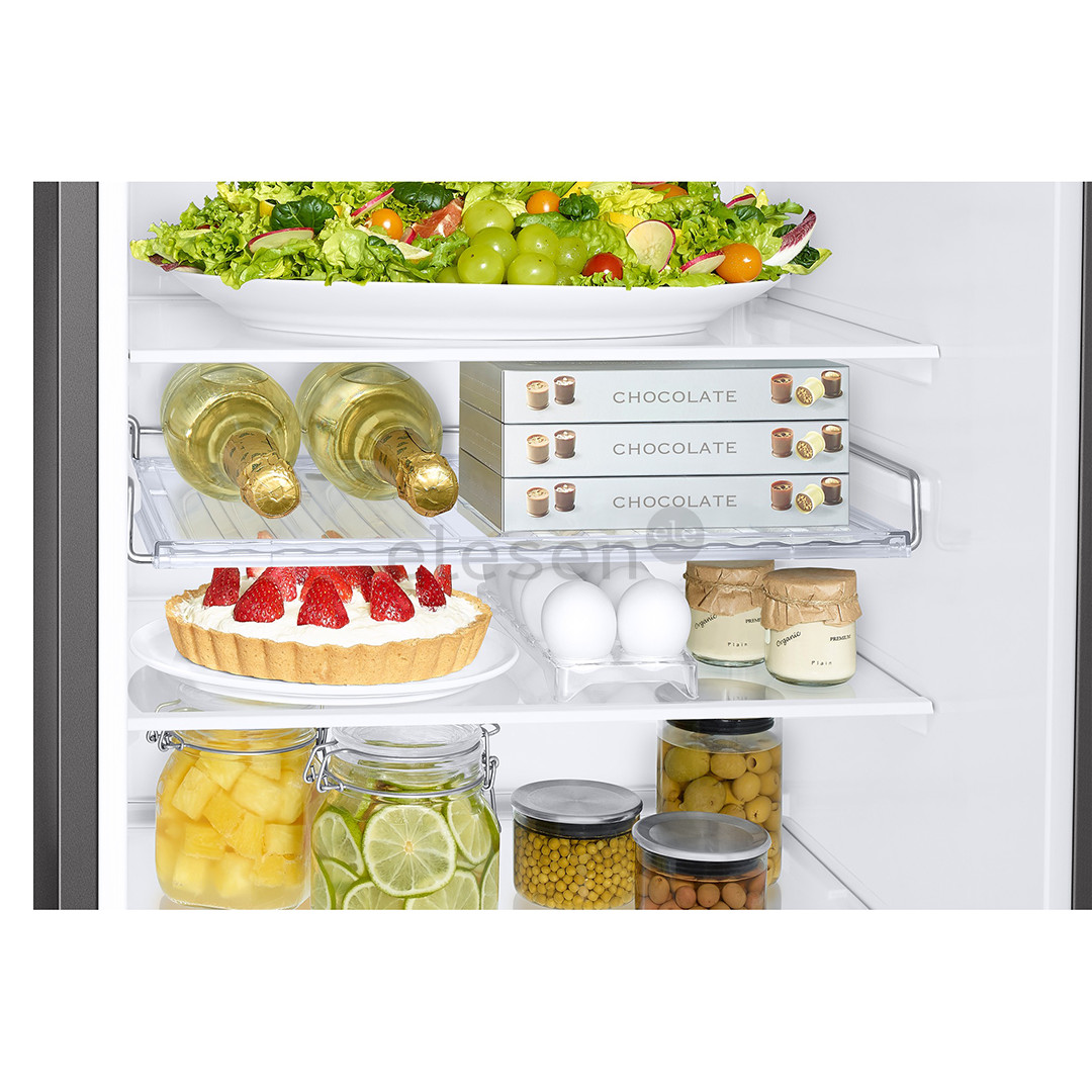 Samsung SmartThings AI Energy, No Frost, 341 L, aukštis 186 cm, sidabro spalvos - Šaldytuvas