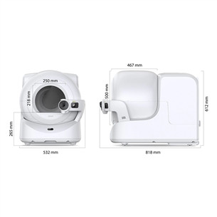 Petkit Purobot Ultra, balta - Automatinė savaime išsivalanti kraiko dėžė