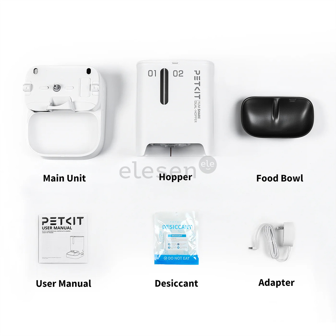 Petkit YumShare Dual-hopper, белый - Автоматическая кормушка для домашних животных с камерой