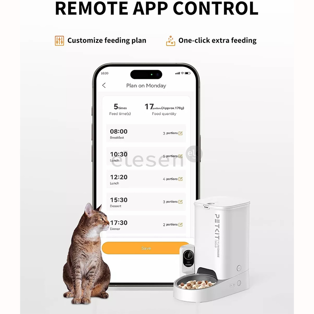 Petkit YumShare Solo, белый - Автоматическая кормушка для домашних животных с камерой