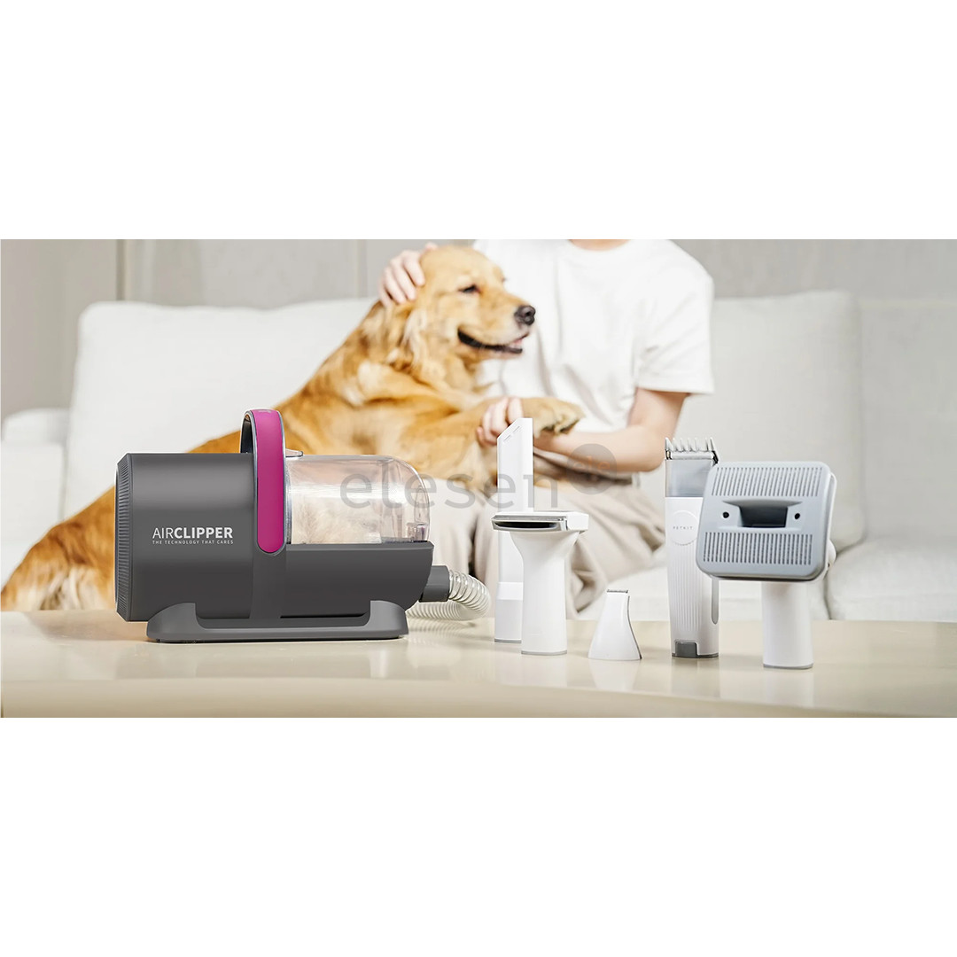 Petkit FurWaker 5-in-1 (AirClipper), su siurbliu, baltas/pilkas - Gyvūnų priežiūros įrenginys