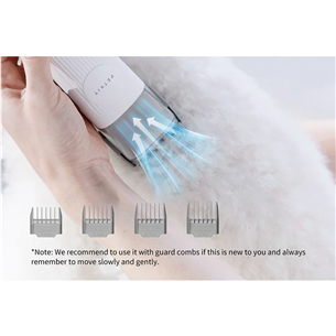 Petkit FurWaker 5-in-1 (AirClipper), su siurbliu, baltas/pilkas - Gyvūnų priežiūros įrenginys
