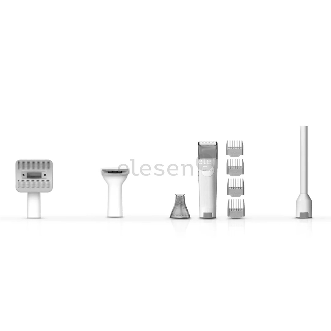 Petkit FurWaker 5-in-1 (AirClipper), su siurbliu, baltas/pilkas - Gyvūnų priežiūros įrenginys