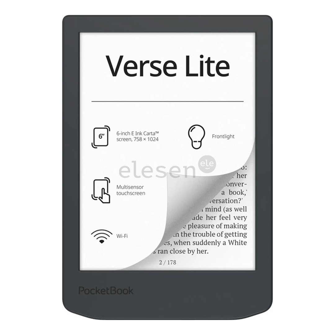 PocketBook 619 Verse Lite, 6'', tamsiai pilka - Elektroninė skaityklė