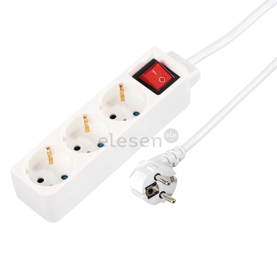 Hama Power Strip, 3-way, 1,4 m, white - Power strip