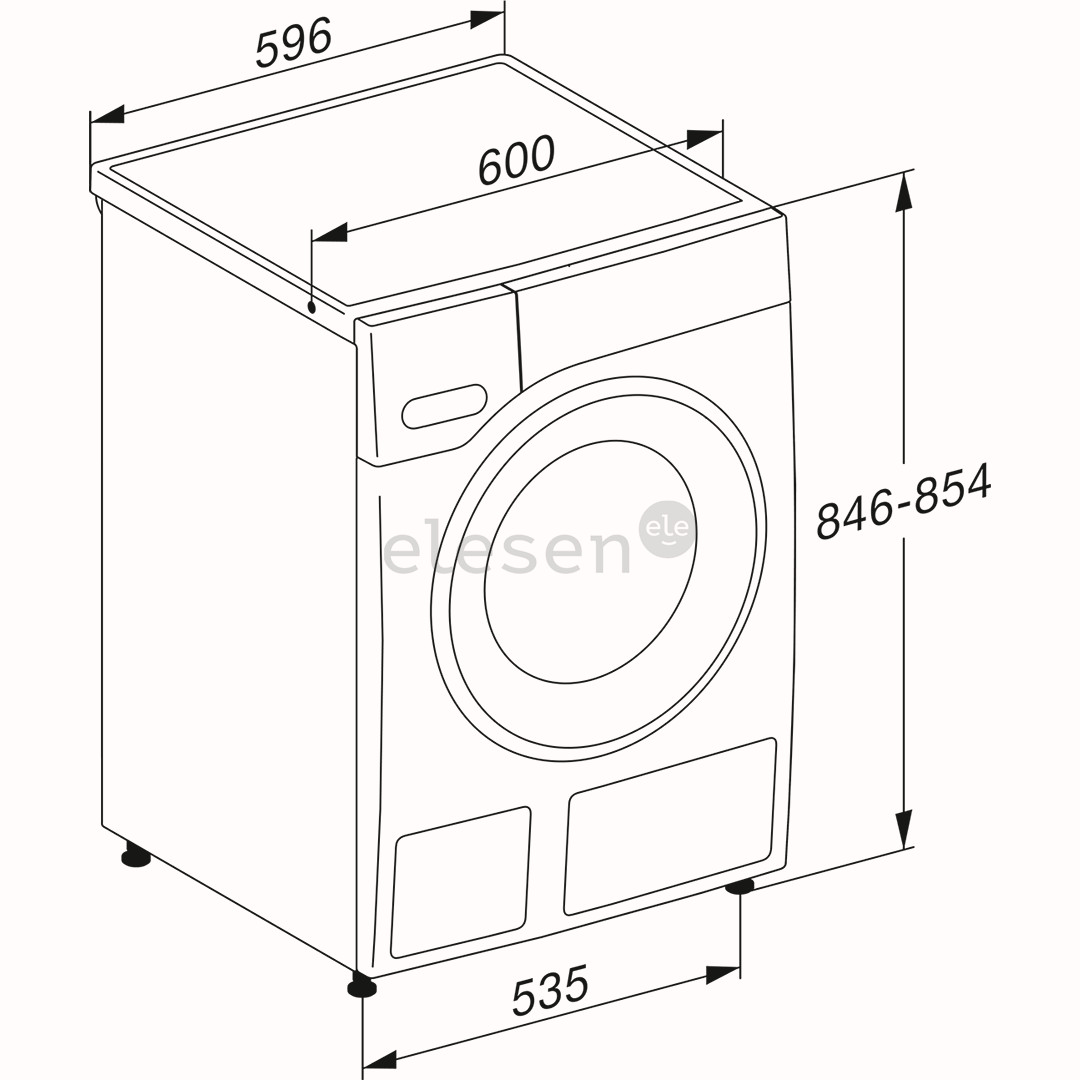 Miele W1 PowerWash, 10 kg, gylis 64,3 cm, 1400 aps./min. - Skalbimo mašina