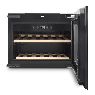 Caso WineDeluxe E 18, 18 butelių, aukštis 46 cm, juodas - Įmontuojamas vyno šaldytuvas