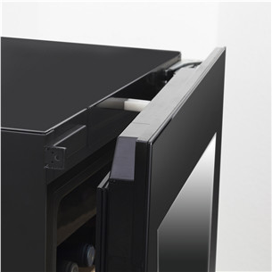 Caso WineDeluxe E 18, 18 butelių, aukštis 46 cm, juodas - Įmontuojamas vyno šaldytuvas