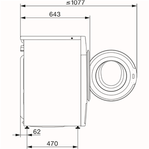 Miele W1 Active, 8 кг, глубина 64,3 см, 1400 об/мин - Стиральная машина с передней загрузкой