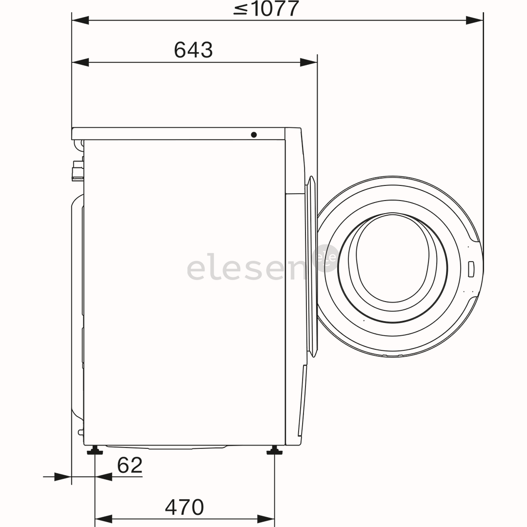 Miele W1 Active, 8 кг, глубина 64,3 см, 1400 об/мин - Стиральная машина с передней загрузкой