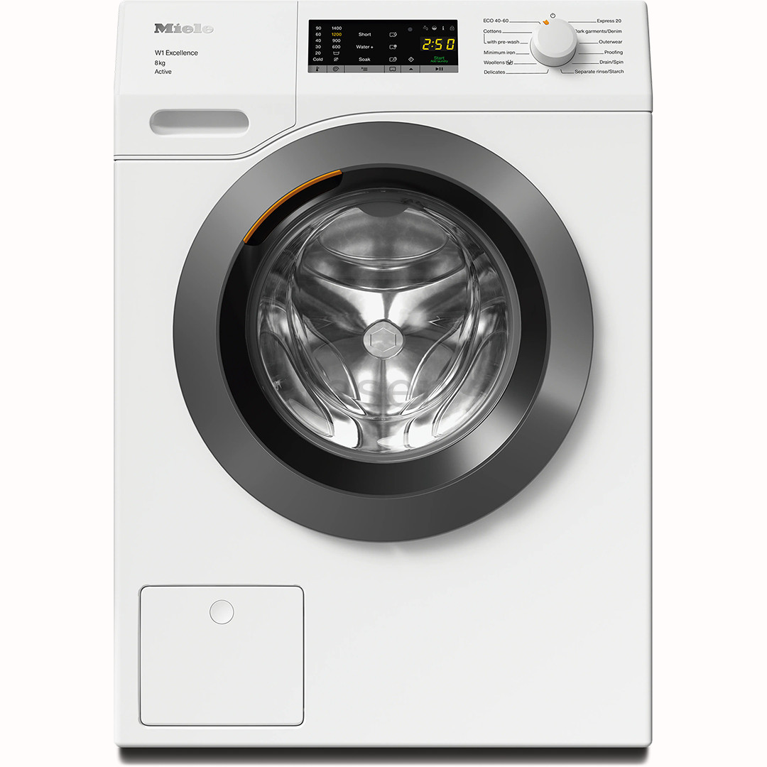 Miele W1 Excellence Active, 8 kg, gylis 60 cm, 1400 aps./min. - Skalbimo mašina