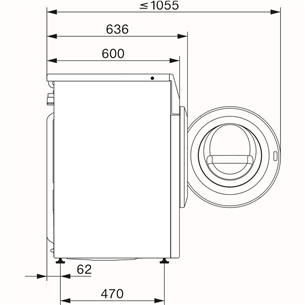 Miele W1 Excellence Active, 8 kg, gylis 60 cm, 1400 aps./min. - Skalbimo mašina