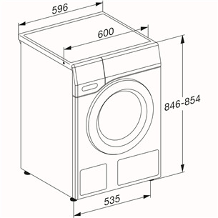 Miele W1 Excellence Active, 8 kg, gylis 60 cm, 1400 aps./min. - Skalbimo mašina