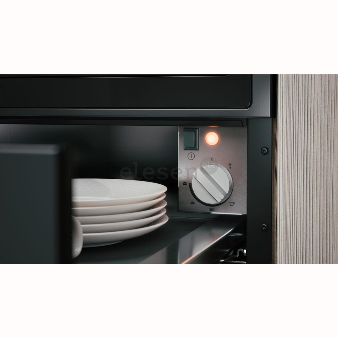 Asko, black - Built-in Warming drawer