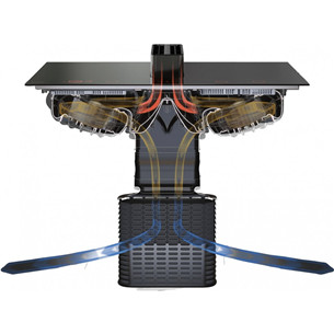 Asko, plotis 83 cm, juoda - Įmontuojama kaitlentė su gartraukiu