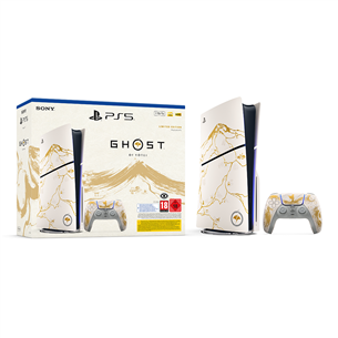 Sony PlayStation 5 Slim Ghost of Yotei Limited Edition, balta/aukso spalvos - Žaidimų konsolė 711719599470