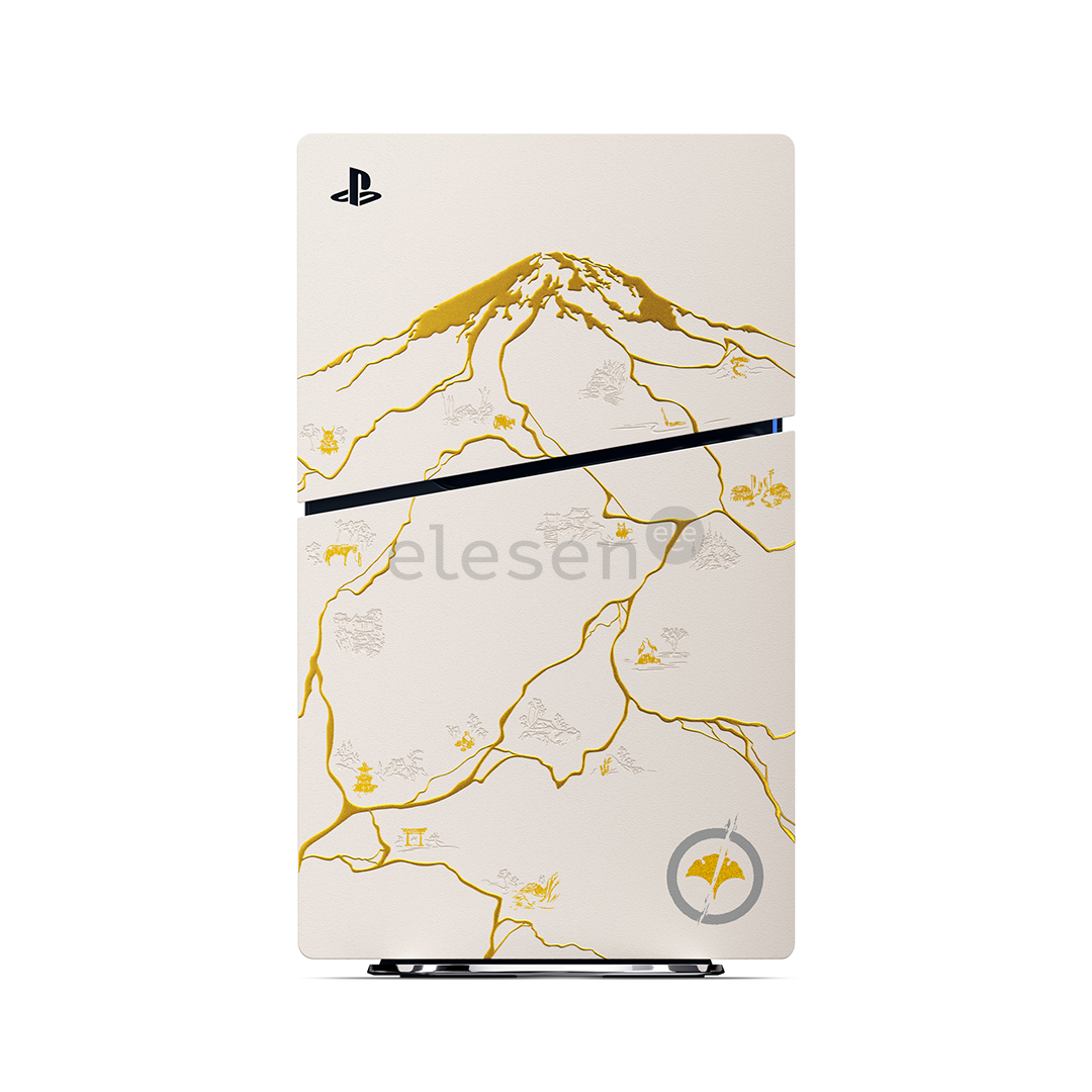 Sony PlayStation 5 Slim Ghost of Yotei Limited Edition, белый / золотистый - Комплект с игровой консолью